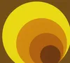 Concentric circles in shades of yellow, orange, and brown. Produktbild-Vorschau