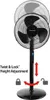 A black Honeywell stand fan is shown with text and graphics illustrating its height adjustment feature. Produktbild-Vorschau
