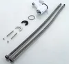 A white faucet and its accessories are laid out on a white surface. Produktbild-Vorschau