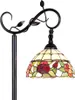 Clayre & Eef Tiffany Stehlampe 40x27x152 cm Braun Glas Produktbild-Vorschau 3