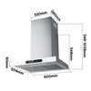 CIARRA Dynamic A+++ 650 m3/h Dunstabzugshaube 60 cm Produktbild-Vorschau 11