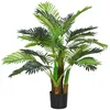 HOMCOM Kunstplant, kunstpalm, 100 cm, kunstplant met 27 Productafbeelding-voorbeeld 1