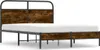 A bed frame with a mattress on a white background. Produktbild-Vorschau