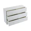 A white dresser with six drawers is shown from a slightly elevated angle against a white background. Anteprima dell’immagine prodotto