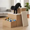 Relaxdays Honden trap, 3 treden, met opbergruimte, hoogte x Productafbeelding-voorbeeld 5