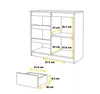 MIKEL - Kommode / Sideboard mit 3 Schubladen und 1 Tür - Produktbild-Vorschau 6