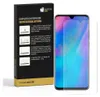 A product box with instructions and a screen protector on a smartphone. Produktbild-Vorschau