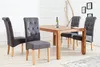 Edler Kolonial Stuhl CASA mit Nackenrolle grau Vintage Look Produktbild-Vorschau 5