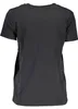Schwarzes Damen T-Shirt Kurzarm mit Rundhals und Produktbild-Vorschau 2