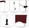 A collage of close-up images showcasing features of a burgundy awning. Anteprima dell’immagine prodotto