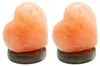 2er Tischleuchte, Holz, Naturfarbe, Salzkristall, Herzform Produktbild-Vorschau 1