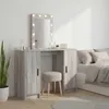 vidaXL Toaletný stolík, sivý, 102 x 33 x 135 cm, Náhľad obrázku produktu 2