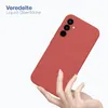 A hand holding a red phone case against a white background. Produktbild-Vorschau