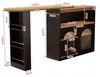 Ausziehbarer Bartisch 138-193x39x105cm Esstisch Stauraum Produktbild-Vorschau 7
