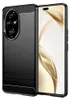 A black phone case is shown next to a smartphone. Náhľad obrázku produktu