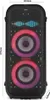 A tall, black LG XBOOM XL9T Bluetooth speaker with colorful LED lights. Voir les images du produit