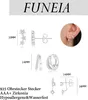 FUNEIA Ohrringe Set Silber 925 14K Vergoldet Zirkonia Produktbild-Vorschau 5
