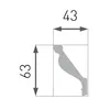 PROVISTON | Stuckleiste | Polystyrol | 43 x 63 x 2000 mm | Produktbild-Vorschau 3