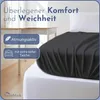 Frottee Spannbettlaken Spannbetttuch, 140x200 cm, Schwarz Produktbild-Vorschau 2
