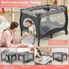 102 x 72 cm Reisebett Faltbar, Beistellbett Baby mit Produktbild-Vorschau 2