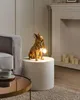 BELIANI Tischlampe Gold Kunstharz Hund Tierform Glamouröser Produktbild-Vorschau 2