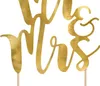 Cake Topper Mr & Mrs / Hochzeit 25,5 cm, oro Anteprima dell’immagine prodotto 2