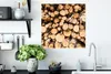 MuchoWow® Poster Ein Haufen gefällter Baumstämme 50x50 cm - Produktbild-Vorschau 3