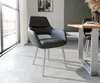 DELIFE Esszimmerstuhl Yago-Flex mit Armlehnen Echt-Leder Produktbild-Vorschau 1