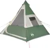 vidaXL Tipi-Campingzelt 7 Personen Grün Wasserdicht Produktbild-Vorschau 1