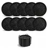 Glasuntersetzer Silikon 10er Set mit Halter, schwarz, Produktbild-Vorschau 1