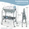 COSTWAY Detský prebaľovací pult s vaničkou, prenosná Náhľad obrázku produktu 6