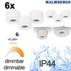 6er Set LED Einbaustrahler Weiß – dimmbar – IP44 – Produktbild-Vorschau 2
