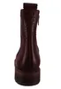 The back view of a brown leather Chelsea boot with a platform sole. Produktbild-Vorschau
