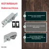 KOTARBAU® Hakenschloss Schiebetore Einsteckschloss H-35 Produktbild-Vorschau 12