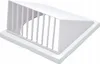 A white ventilation grille with a hood, shown from a diagonal angle on a white background. Náhľad obrázku produktu