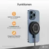 A product image showcasing a phone with a charging accessory, accompanied by feature descriptions. Anteprima dell’immagine prodotto