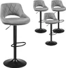 4er Set Barhocker aus Samt - Barstuhl Tresenhocker Produktbild-Vorschau 2
