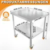 TWOLIIN Edelstahl Arbeitstisch,4 Stück Lenkrollen mit Produktbild-Vorschau 2