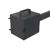 A 3D render of a black metal smoking box with a handle on top and a pipe extending from the side. Náhľad obrázku produktu