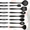 set di 8 utensili da cucina in silicone nero - Resistente Anteprima dell’immagine prodotto 5
