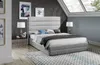 Graues Bett Moderne Bettgestelle Schlafzimmer Polster Möbel Produktbild-Vorschau 1