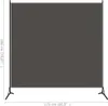 vidaXL Paravent Anthrazit 175x180 cm Stoff Produktbild-Vorschau 5
