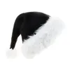 A black and white Santa hat is shown against a white background. Produktbild-Vorschau
