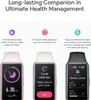 Three smartwatches are displayed side-by-side, each showcasing a different health management feature. Náhled obrázku produktu