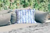 MuchoWow® Outdoor Kissen - Blumen - Anemone - Muster - Blau Produktbild-Vorschau 2