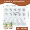 Silikonform Kugel Schokoladenformen Kugel ? 42mm 15 L?cher Produktbild-Vorschau 2
