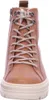 A front view of a brown leather high-top boot with laces. Anteprima dell’immagine prodotto