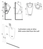 SCHWARN Keramik -Urinal, Zulauf hinten, Abgang Produktbild-Vorschau 5