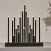LED svícen černý, 27,5 cm, 3x AA, vnitřní, teplá bílá, časovač Produktbild-Vorschau
