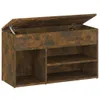 vidaXL Schuhbank Räuchereiche 80x30x45 cm Holzwerkstoff Produktbild-Vorschau 1